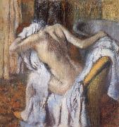 After the Bath,Woman Drying Herself Germain Hilaire Edgard Degas